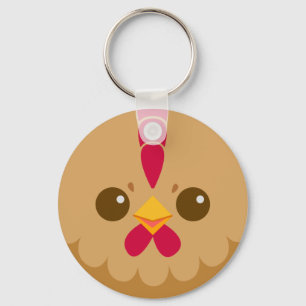 Chaveiro Cara bonito da galinha/galinha