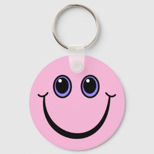 Chaveiro Cara cor-de-rosa feliz