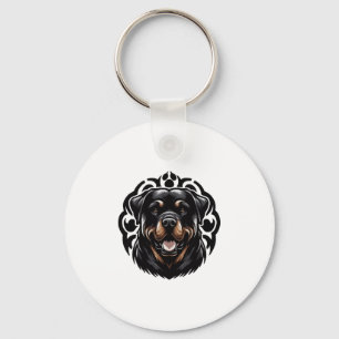 Chaveiro Cara de Cachorro Rottweiler