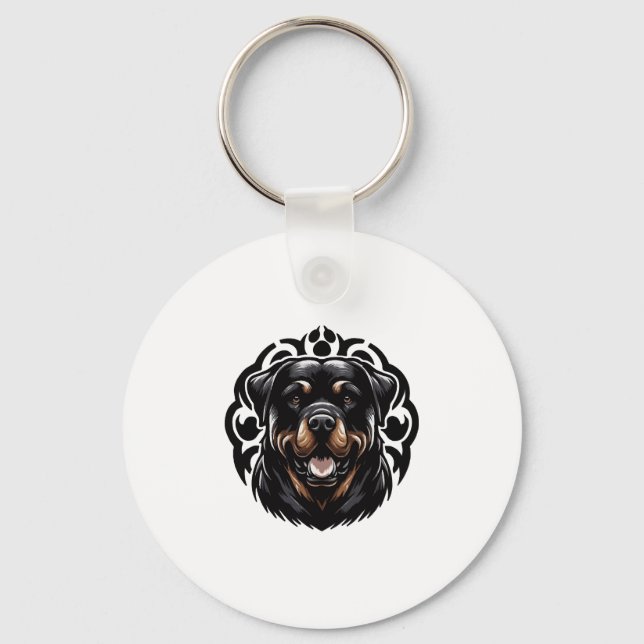 Chaveiro Cara de Cachorro Rottweiler (Frente)