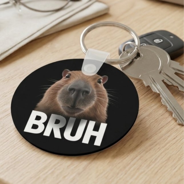 Chaveiro Cara de Capivara Engraçada Meme BRUH Animal (Criador carregado)