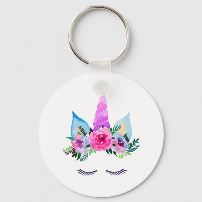 Chaveiro Cara de Unicórnio Mágico e Bonito (Frente)