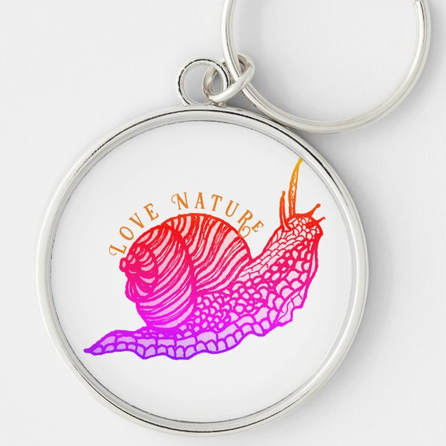 Chaveiro Caracol em estilo gráfico (Frente)