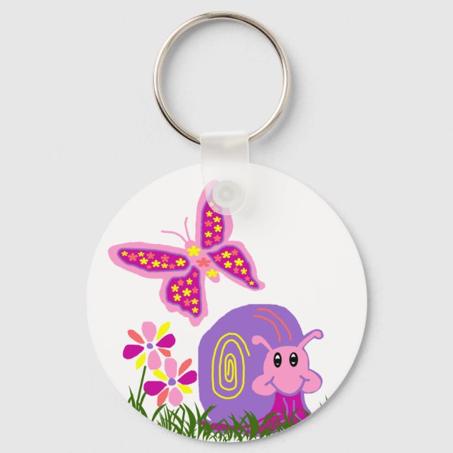 Chaveiro Caracol n Cadeia-chave da borboleta (Frente)