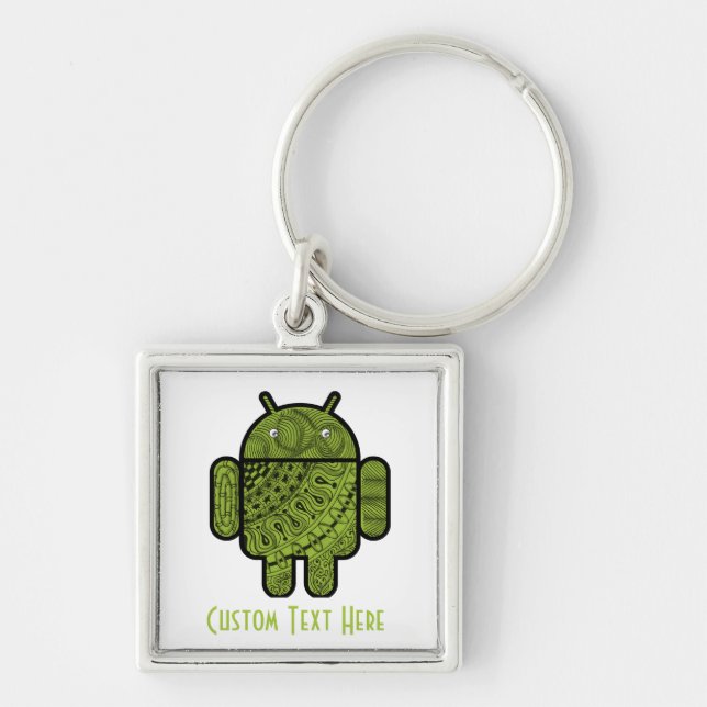 Chaveiro Caractere de porta Pancho para o robô Android™ (Frente)