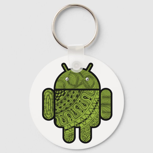 Chaveiro Caractere de porta Pancho para o robô Android™ (Frente)