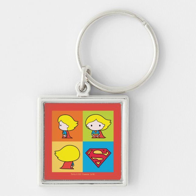Chaveiro Caractere de Supergirl Chibi - Turnround (Frente)