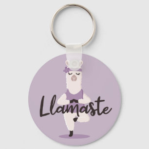 Chaveiro Caractere Llamaste Cute & Fun Purple Llama Yoga