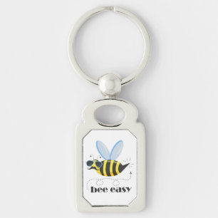 Chaveiro Caráter de abelha com óculos de sol do bigode Abel