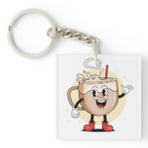 Caráter de café agradável e lúdico