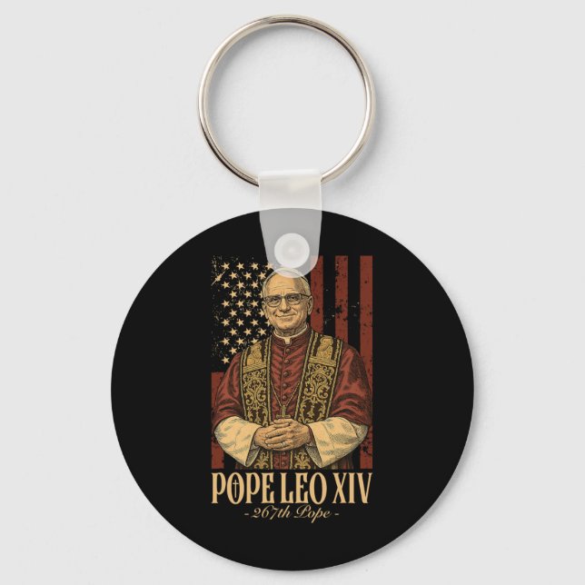 Chaveiro Cardeal Robert Prevost Papa Leo Xiv (Frente)