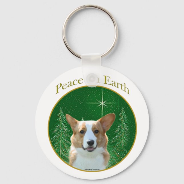 Chaveiro Cardigan Welsh Corgi Peace (Frente)