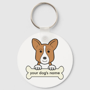 Chaveiro Cardigan Welsh Corgi Personalizado