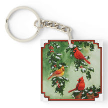 Cardinais vermelhos nortes e Holly