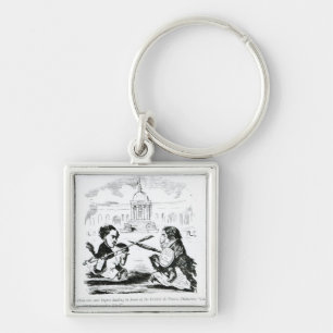 Chaveiro Caricatura de Delacroix e de Ingres