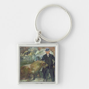 Chaveiro Carl Hagenbeck em seu Jardim zoológico, 1911