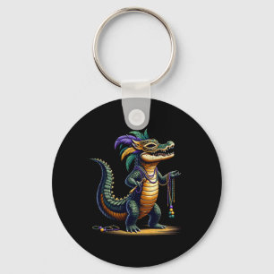 Chaveiro Carnaval de Crocodilo Mardi Gras Engraçado Carnava