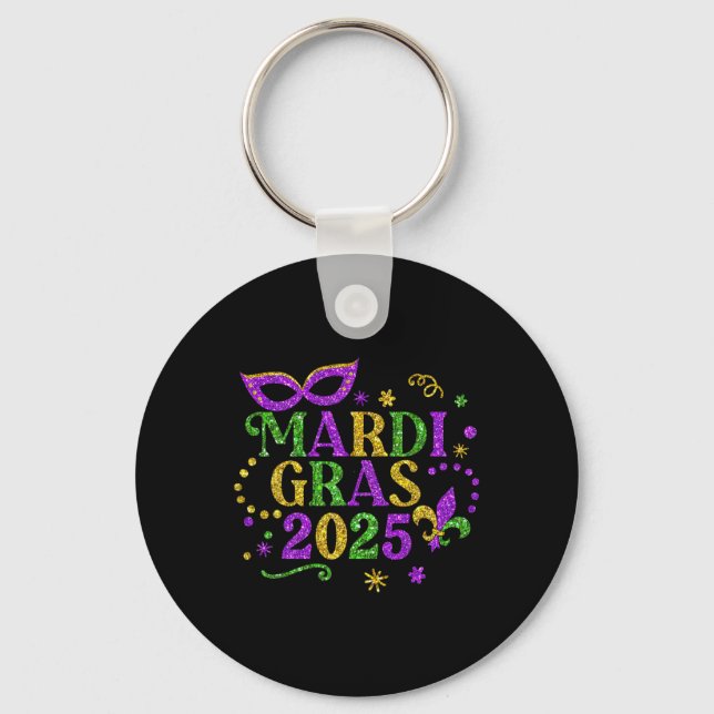 Chaveiro Carnaval de Mardi Gras Fat Terça-feira Fleur De Li (Frente)