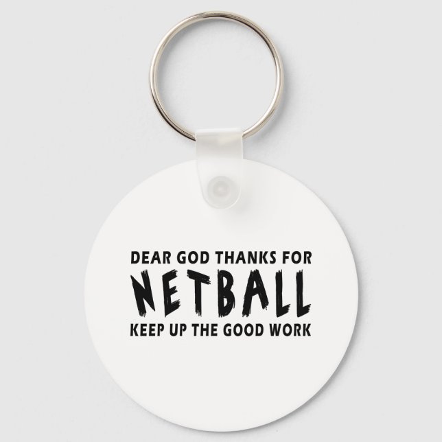 Chaveiro Caros Obrigados De Deus Para Netball (Frente)