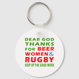 Chaveiro Caros obrigados do deus para mulheres e rugby da