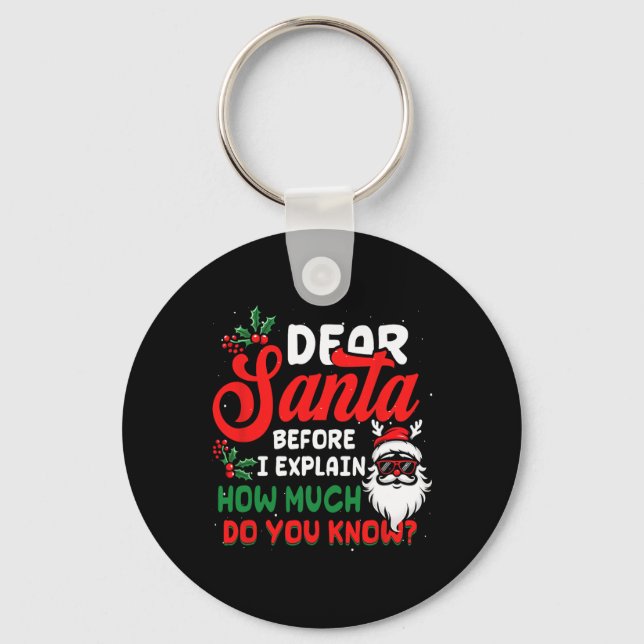 Chaveiro Caros Papais noeis De Natal Eu Posso Explicar Quan (Frente)