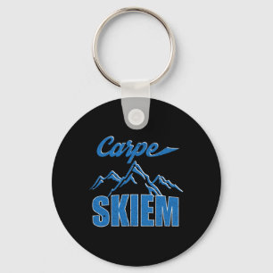 Chaveiro Carpe Skiem Camisa Engraçada De Inverno Snowboard
