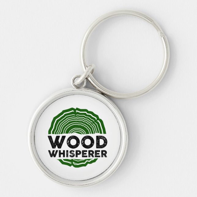 Chaveiro Carpinteiro - Whisperer de Madeira (Frente)
