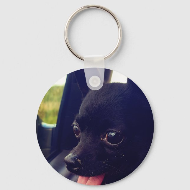 Chaveiro Carregar a sua fotografia personalizada de estimaç (Frente)
