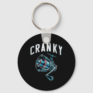 Chaveiro Carretel Cranky Pescador Engraçado Pesca Cranky E