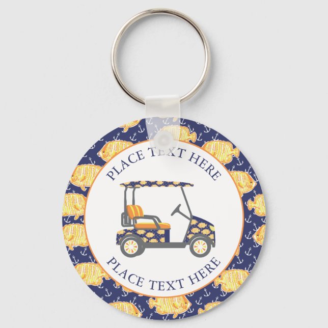 Chaveiro Carrinho de Golfe Preppy Goldfish (Frente)