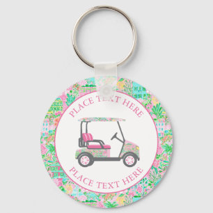 Chaveiro Carrinho de Golfe Preppy Palm Beach