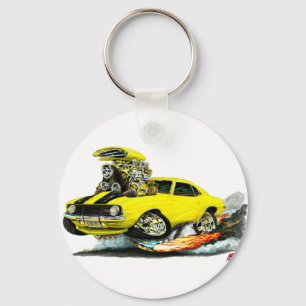 Chaveiro Carro 1969 Amarelo-Preto de Camaro Z28