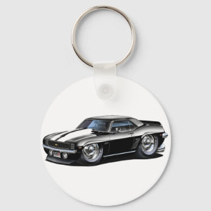 Chaveiro Carro 1969 Preto-Branco de Camaro