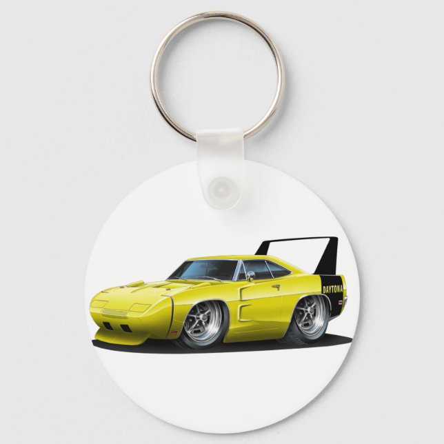 Chaveiro Carro Amarelo Dodge Daytona (Frente)
