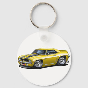 Chaveiro Carro Amarelo-Preto Camaro SS 1969