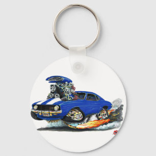 Chaveiro Carro Azul-Branco Camaro Z28, 1969