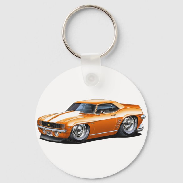 Chaveiro Carro Branco Camaro de 1969 (Frente)