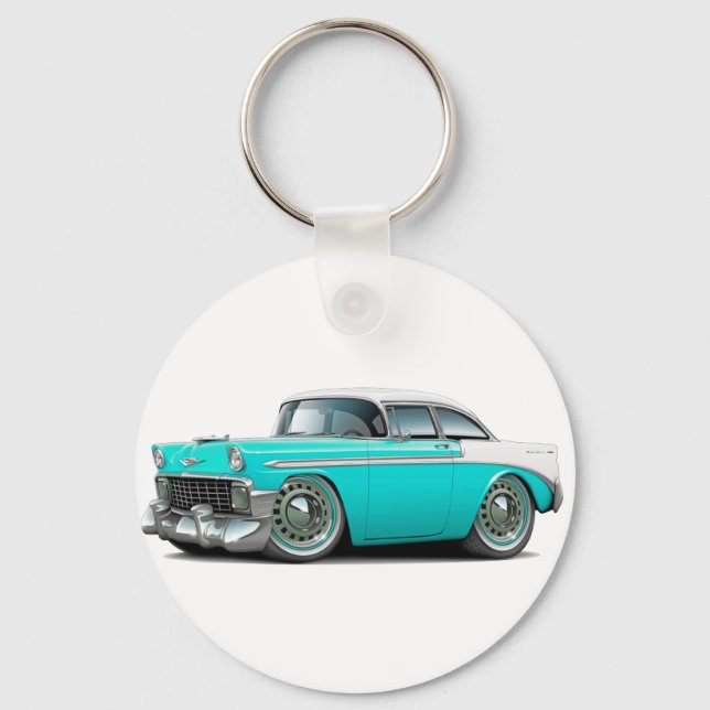 Chaveiro Carro Branco Chevy Belair Turquoise 1956 (Frente)