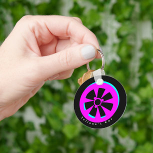 Chaveiro Carro-Corrente Escambada Neon Pink Black