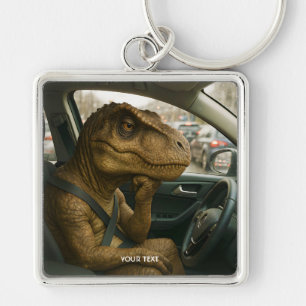 Chaveiro Carro de Condução de Dinossauro Fantasy Cute