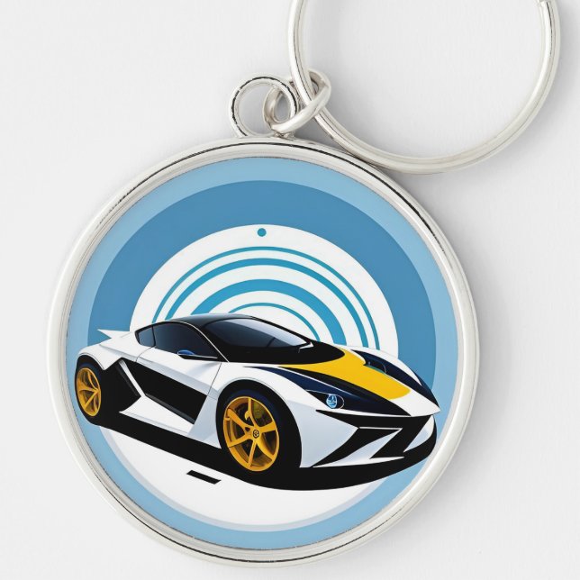 Chaveiro Carro de Corrida com Design Dinâmico (Frente)