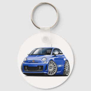 Chaveiro Carro do azul de Fiat 500 Abarth