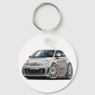 Chaveiro Carro do cinza de Fiat 500 Abarth