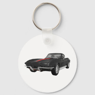 Chaveiro Carro Esportivo Corvette 1967: Término Preto: