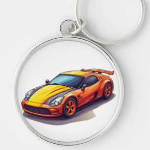 Chaveiro Carro Esportivo Vibrante com Design Moderno
