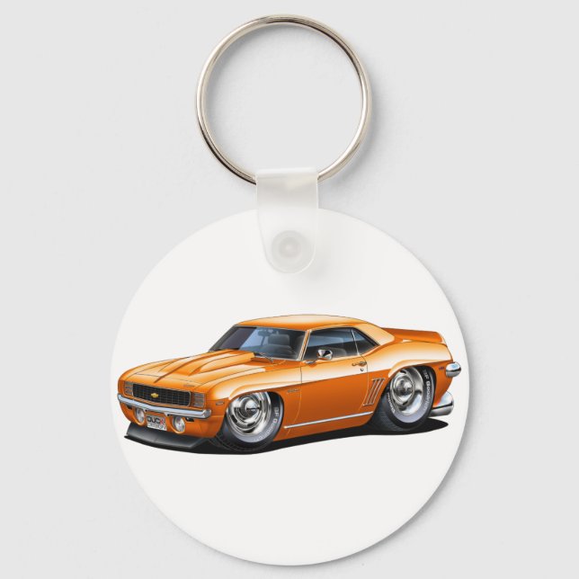 Chaveiro Carro Laranja Camaro 1969 (Frente)
