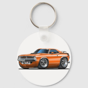 Chaveiro Carro Laranja De Plymouth Cuda, 1970