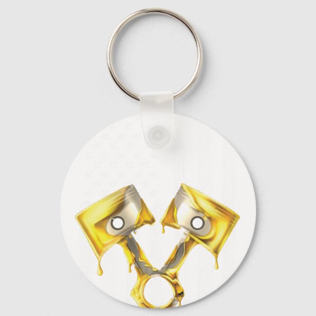 Chaveiro Carro Muscle Piston Bandeira Americana 10 (Frente)