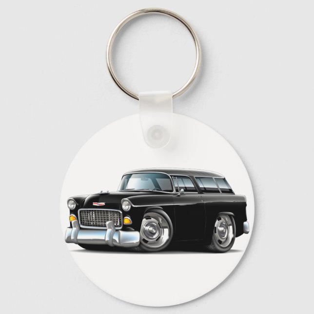 Chaveiro Carro Preto Chevy Nomad, 1955 (Frente)