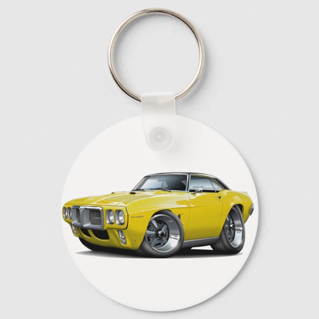 Chaveiro Carro Superior Amarelo-Preto Do Firebird 1969 (Frente)